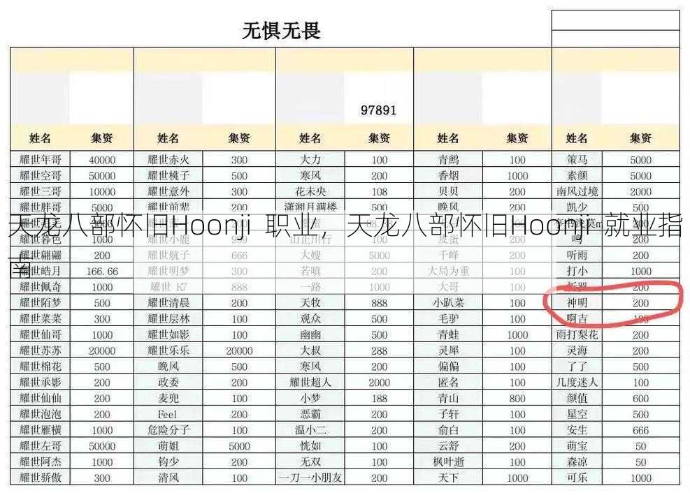 天龙八部怀旧Hoonji  职业，天龙八部怀旧Hoonji  就业指南